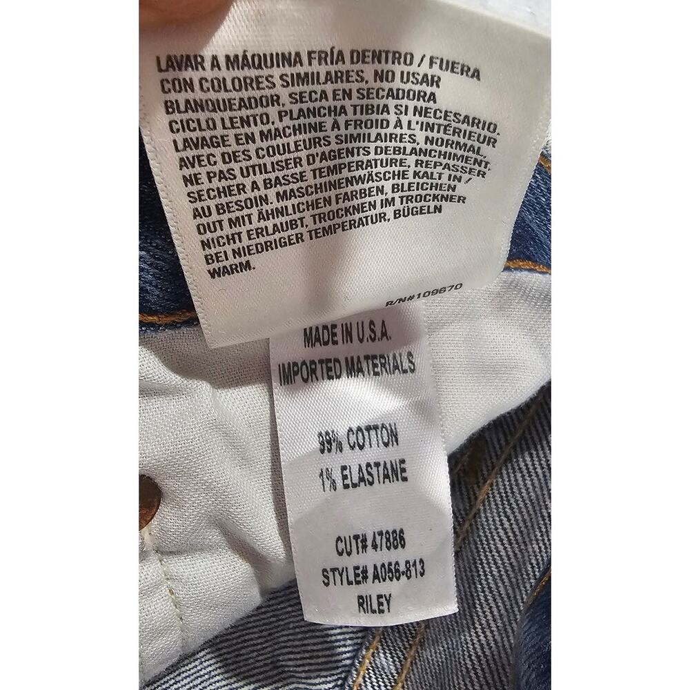 Agolde Jeans Riley High‑Rise Straight Crop Jean, Medium Wash, A056-813, Sz 27 - Picture 11 of 11